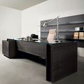 executive writing desk / contemporary / wood / glass - MILANO by D. Moscheri Lo Scalzo