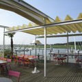 free-standing pergola / Aluminium / PVC farbric sliding cover - ZIGZAG
