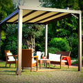 free-standing pergola / Aluminium / PVC farbric sliding cover - SINTESI AUTOPORTANTE
