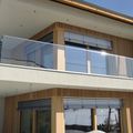 glass railing / stainless steel - INOXPLUS