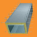 rock wool roll insulation / fire-resistant / gypsium with aluminum steam barrier - DUCTSLAB / DUCTWRAP