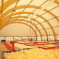 metal frame supported tensile structure / for sports courts - RUSSIA
