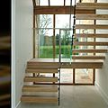half-turn staircase / hanging / wood - TURLEY CORNER