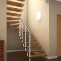 half-turn staircase / hanging / wood - GLAM H12