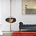 hanging fireplace / bioethanol / open hearths / contemporary - AERIS