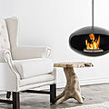 hanging fireplace / bioethanol / open hearths / contemporary - AERIS BLACK