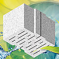 insulating block for single wall construction (lime and expanded silicate) - BISOGREEN®