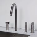 kitchen double-handle mixer tap / 4-hole / with pull-out spray - T45 SP