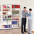 lateral mobile shelving / desktop / archive - QUADRAL