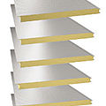 metal facing sandwich panel / insulating polyurethane PUR core - PROMLINE 2000