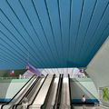 metallic suspended ceiling / louvered - AC