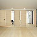 mobile partition / acoustic / wooden - ROLLING WALL