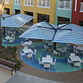 offset patio umbrella / quadruple / commercial bariatric - CRESCENDO