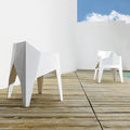 original design chairs / classic style chimney / stackable / garden - VOXEL by Karim Rashid