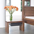 patient bedside table / contemporary / wood - ART323-NT