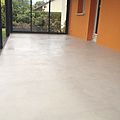 pattern coating / interior / waxed cement - Microbéton Rouviere exterieur