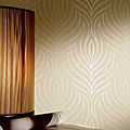 patterned wallpaper / metallic - TRENDS HOME: FEATHER