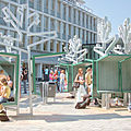 public bench / contemporary / metal / with backrest - SCHOOLYARD