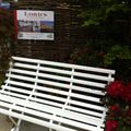 public bench / contemporary / metal / wood - LORDS BENCH AT RHS CHELSEA FLOWER SHOW