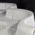 public bench / contemporary / resin wicker / with backrest - BOA 160 by Serraydelarocha