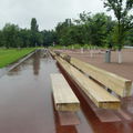 public bench / contemporary / wood - BERLIN BENCHES
