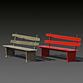 public bench / contemporary / wood / with backrest - CF 003 by Jacques Gabel