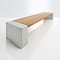 public bench / wood / stone / contemporary - ALENA290