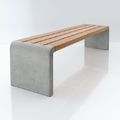 public bench / wood / stone / contemporary - ARCADA