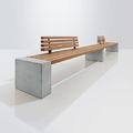 public bench / wood / stone / contemporary - ALENA540