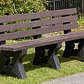 public bench / wood / traditional / with backrest - SEAT