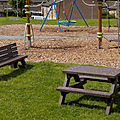 public bench / wood / traditional / with backrest - SEAT-JUNIOR