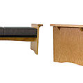 public buildings upholstered bench - LISBON