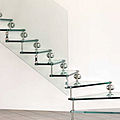quarter-turn staircase / hanging / glass - EXCELLENCE : INFINITY SWING LIGHT