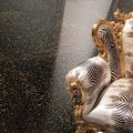 resin tile / marble - BLACK HEART : NERO/ORO