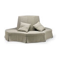 round upholstered bench / for public buildings - BAROQUE by John Hutton