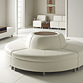 round upholstered bench / for public buildings - AREA by John Stafford & Chris Carter
