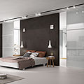 sliding door / Aluminium / glass - DELINEO/2