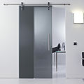 sliding door / glass / pattern - PIXEL GREY
