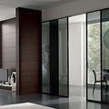 sliding door / wood / double / glass - Gdesigner: 1M2007 full height