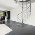 spiral staircase / glass steps / metal frame - COLLECTION LAFONT : SPIRA