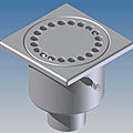 stainless steel shower gully - SERIES 100 MM: C1040/1