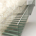 straight staircase / hanging / glass - IPC MEDIA Q4825