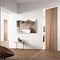 swinging door / flush - Exitlyne Zero noce natural touch