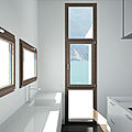 swinging window / Aluminium / wood / double-glazed - SK65