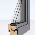swinging window / wood / Aluminium / triple-glazed - MODERNLINE