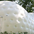 Tenara® textile membrane / membranes for air-supported structure - TEA HOUSE by Kengo Kuma