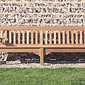 traditional bench / teak / garden - EXBURY