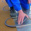 underfloor heating with recycled wood panels - IDEAL ECO