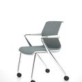 visitor chair / by Antonio Citterio / with casters - UNIX : FOUR-LEGGED CASTOR-BASED CHAIR