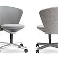 visitor chair / with casters - BAY by PearsonLloyd